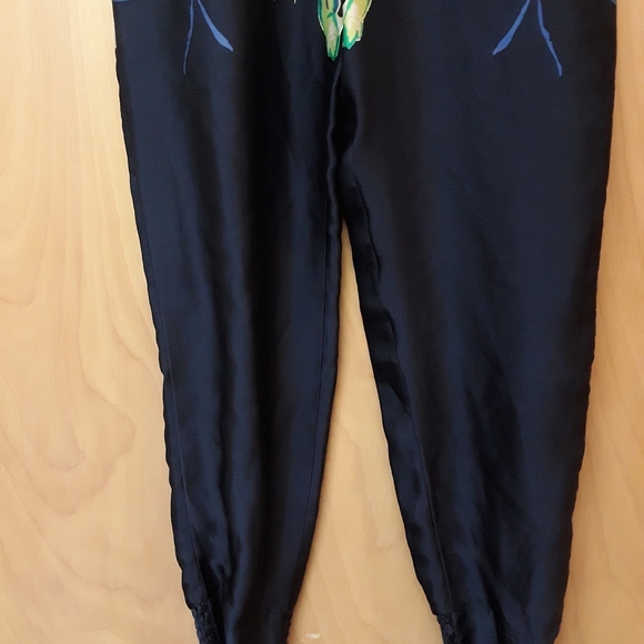 Natori Blue Pink Floral Silky Pajamas Pants M - Picture 11 of 14